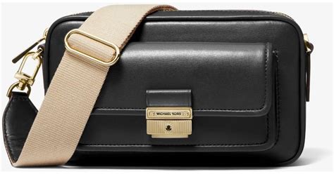 michael kors camera bag black and white|Michael Kors camera bag sale.